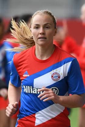 Womens soccer VIGGOSDOTTIR Glodis Perla at the Flyeralarm womens soccer DFB Pokal semifinal of FC Bayern Munich against VFL Wolfsburg on 15 04 2023, Germany, Bayern Munich FC Bayern Campus Bayern Germany