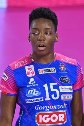 April 16, 2023, Florence, Italy: Florence, Italy, Pala Wanny, April 16, 2023, Julia Ituma (Igor Gorgonzola Novara) during Archive photos of Julia Ituma - Volleyball Italian Serie A1 Women match. Volleyball Italian Serie A1 Women match - Archive photos of Julia Ituma, Florence, Italy - ZUMAl164 20230416_zsa_l164_004 Copyright: xLisaxGuglielmix