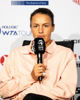 Tatjana Maria interview Porsche Tennis Grand Prix GP Stuttgart 2023, Billie Jean King Cup, Porsche Arena, 17 04 2023 Porsche Tennis Grand Prix GP Stuttgart 2023 Porsche Arena, 15 04 2023 Stuttgart, Germany Copyright: xEibner-Pressefoto RogerxBuerkex EP_EER