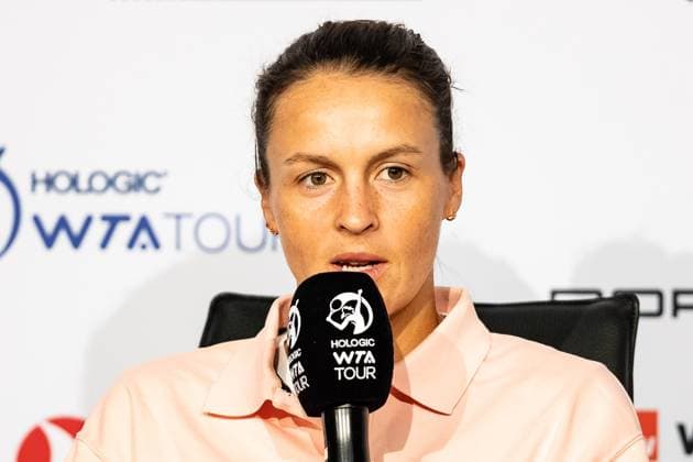 Tatjana Maria interview Porsche Tennis Grand Prix GP Stuttgart 2023, Billie Jean King Cup, Porsche Arena, 17 04 2023 Porsche Tennis Grand Prix GP Stuttgart 2023 Porsche Arena, 15 04 2023 Stuttgart, Germany Copyright: xEibner-Pressefoto RogerxBuerkex EP_EER