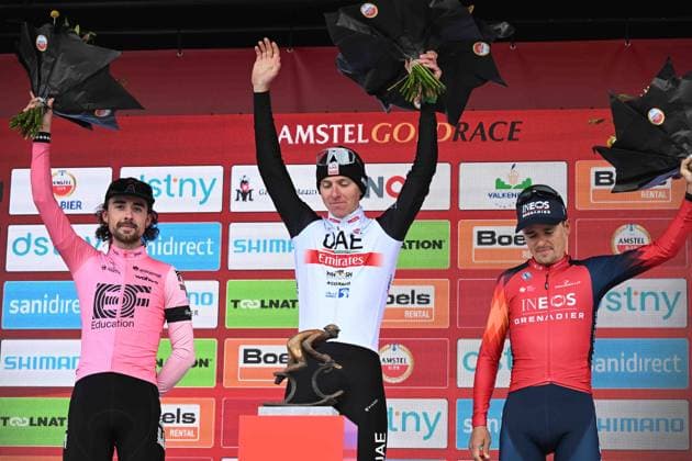16-04-2023 Amstel Gold Race; 2023, Uae Emirates; 2023, Ef Education - Easypost; 2023, Ineos Grenadiers; Pogacar, Tadej; Healy, Ben; Pidcock, Thomas; Valkenburg; 