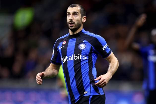 Fc Internazionale vs Ac Monza Henrikh Mkhitaryan of Fc Internazionale looks on during the Serie A football match beetween Fc Internazionale and Ac Monza at Stadio Giuseppe Meazza on April 15, 2023 in Milan Italy . Milano Stadio Giuseppe Meazza Italy Copyright: xMarcoxCanonierox