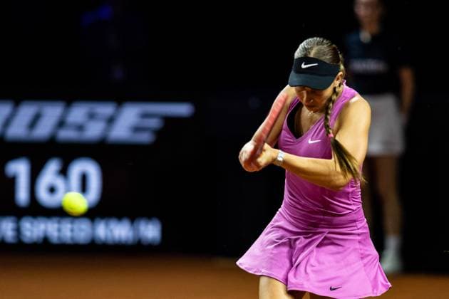 Tamara Korpatsch GER vs Cristina Bucsa ESP in picture Tamara Korpatsch GER Porsche Tennis Grand Prix GP Stuttgart 2023, Billie Jean King Cup, Porsche Arena, 17 04 2023 Porsche Tennis Grand Prix GP Stuttgart 2023 Porsche Arena, 17 04 2023 Stuttgart, Germany Copyright: xEibner-Pressefoto RogerxBuerkex EP_EER
