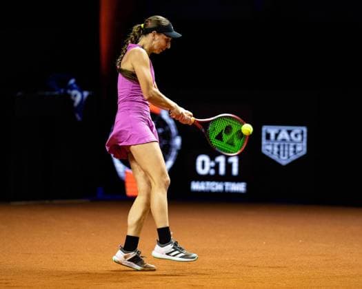 Tamara Korpatsch GER vs Cristina Bucsa ESP in picture Tamara Korpatsch GER Porsche Tennis Grand Prix GP Stuttgart 2023, Billie Jean King Cup, Porsche Arena, 17 04 2023 Porsche Tennis Grand Prix GP Stuttgart 2023 Porsche Arena, 17 04 2023 Stuttgart, Germany Copyright: xEibner-Pressefoto RogerxBuerkex EP_EER