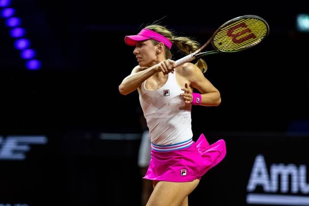 Ekaterina Alexandrova No nationality accounted RUS Vs Donna Vekic CRO in picture Ekaterina Alexandrova RUS Porsche Tennis Grand Prix GP Stuttgart 2023, Billie Jean King Cup, Porsche Arena, 17 04 2023 Porsche Tennis Grand Prix GP Stuttgart 2023 Porsche Arena, 17 04 2023 Stuttgart Copyright: xEibner-Pressefoto RogerxBuerkex EP_EER
