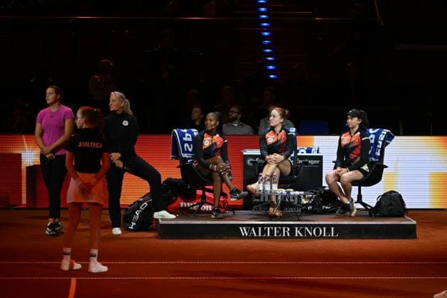 Porsche Tennis Grand Prix Noma Noah Akugue, GER, Ella Seidel, GER, Sonja Zhenikhova, GER, Barbara Rittner, GER