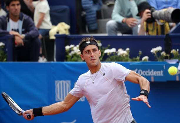 Barcelona Open Banc Sabadell 2023 Tomas Martin Etcheverry during the match against Pablo Andujar, corresponding to the day 1 of the Barcelona Open Banc Sabadell, 70th Conde de Godo Trophy, in Barcelona, on 17th April 2023. Barcelona Spain Copyright: xUrbanandsportx originalFilename:urbanandsport-barcelon230417_npOS2