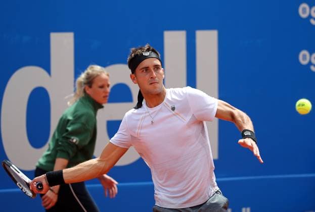 Barcelona Open Banc Sabadell 2023 Tomas Martin Etcheverry during the match against Pablo Andujar, corresponding to the day 1 of the Barcelona Open Banc Sabadell, 70th Conde de Godo Trophy, in Barcelona, on 17th April 2023. Barcelona Spain Copyright: xUrbanandsportx originalFilename:urbanandsport-barcelon230417_npZu6