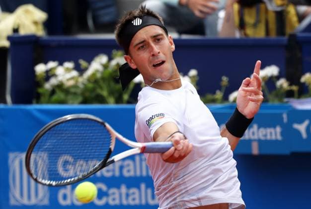 Barcelona Open Banc Sabadell 2023 Tomas Martin Etcheverry during the match against Pablo Andujar, corresponding to the day 1 of the Barcelona Open Banc Sabadell, 70th Conde de Godo Trophy, in Barcelona, on 17th April 2023. Barcelona Spain Copyright: xUrbanandsportx originalFilename:urbanandsport-barcelon230417_npaVA