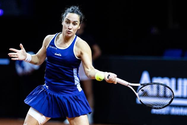 Match Martina Trevisan vs Beatriz Haddad Maia at Martina Trevisan ITA Porsche Tennis Grand Prix GP Stuttgart 2023, Billie Jean King Cup, Porsche Arena, 18 04 2023 Porsche Tennis Grand Prix GP Stuttgart 2023 Porsche Arena, 18 04 2023 Stuttgart, Germany Copyright: xEibner-Pressefoto RogerxBuerkex EP_EER