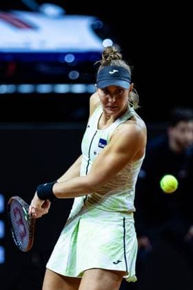 Match Martina Trevisan vs Beatriz Haddad Maia in picture Beatriz Haddad Maia BRA Porsche Tennis Grand Prix GP Stuttgart 2023, Billie Jean King Cup, Porsche Arena, 18 04 2023 Porsche Tennis Grand Prix GP Stuttgart 2023 Porsche Arena, 18 04 2023 Stuttgart, Germany Copyright: xEibner-Pressefoto RogerxBuerkex EP_EER
