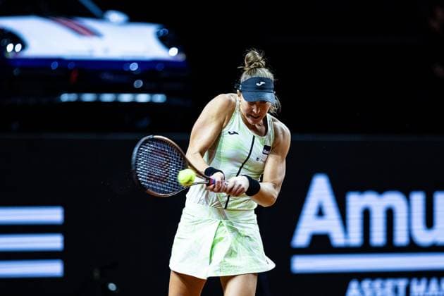 Match Martina Trevisan vs Beatriz Haddad Maia in picture Beatriz Haddad Maia BRA Porsche Tennis Grand Prix GP Stuttgart 2023, Billie Jean King Cup, Porsche Arena, 18 04 2023 Porsche Tennis Grand Prix GP Stuttgart 2023 Porsche Arena, 18 04 2023 Stuttgart, Germany Copyright: xEibner-Pressefoto RogerxBuerkex EP_EER