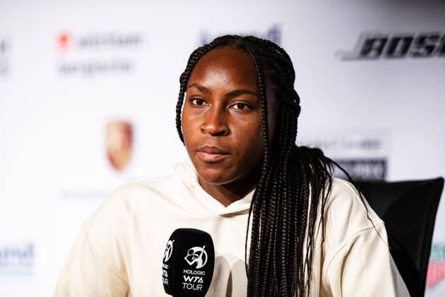 Coco Gauff interview World Ranking 6 Porsche Tennis Grand Prix GP Stuttgart 2023, Billie Jean King Cup, Porsche Arena, 18 04 2023 Porsche Tennis Grand Prix GP Stuttgart 2023 Porsche Arena, 18 04 2023 Stuttgart, Germany Copyright: xEibner-Pressefoto RogerxBuerkex EP_EER
