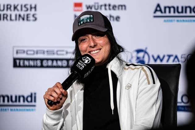 Tennis, WTA Tournament in Stuttgart, Press Conference with Ons Jabeur