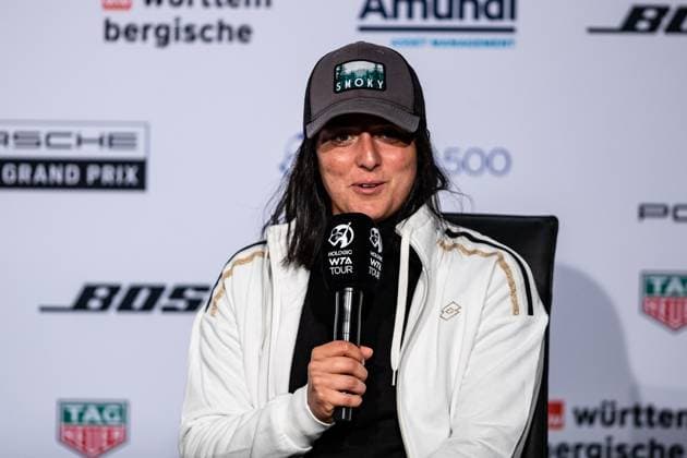 Ons Jabeur interview World Ranking 4 Porsche Tennis Grand Prix GP Stuttgart 2023, Billie Jean King Cup, Porsche Arena, 18 04 2023 Porsche Tennis Grand Prix GP Stuttgart 2023 Porsche Arena, 18 04 2023 Stuttgart, Germany. Copyright: xEibner-Pressefoto RogerxBuerkex EP_EER