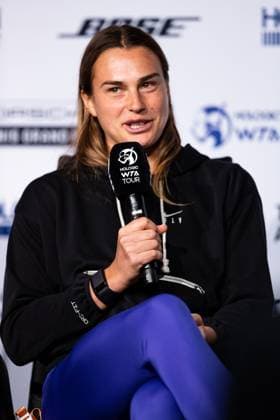 Aryna Sabalenka RUS interview World Ranking 2 Porsche Tennis Grand Prix GP Stuttgart 2023, Billie Jean King Cup, Porsche Arena, 18 04 2023 Porsche Tennis Grand Prix GP Stuttgart 2023 Porsche Arena, 18 04 2023 Stuttgart, Germany Copyright: xEibner-Pressefoto RogerxBuerkex EP_EER
