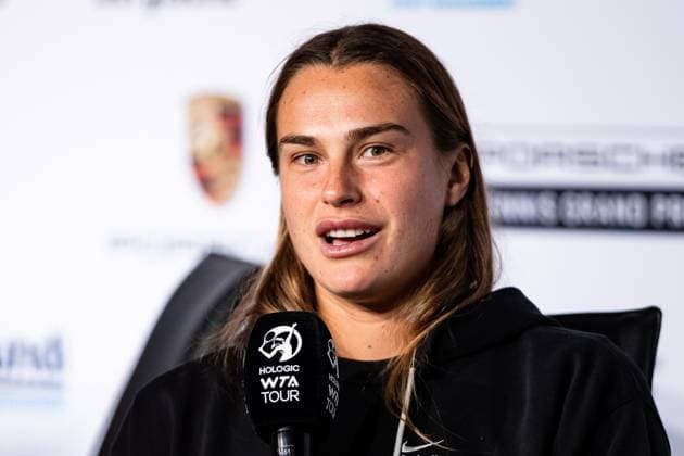 Tennis, WTA Tournament in Stuttgart, Press Conference with Aryna Sabalenka