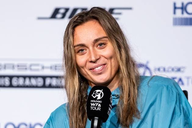 Paula Badosa ESP interview Porsche Tennis Grand Prix GP Stuttgart 2023, Billie Jean King Cup, Porsche Arena, 18 04 2023 Porsche Tennis Grand Prix GP Stuttgart 2023 Porsche Arena, 18 04 2023 Stuttgart, Germany Copyright: xEibner-Pressefoto RogerxBuerkex EP_EER