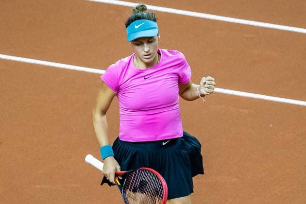 Match Tatjana Maria GER vs Yiena In Albon SUI in picture Tatjana Maria Porsche Tennis Grand Prix GP Stuttgart 2023, Billie Jean King Cup, Porsche Arena, 18 04 2023 Porsche Tennis Grand Prix GP Stuttgart 2023 Porsche Arena, 18 04 2023 Stuttgart, Germany Copyright: xEibner-Pressefoto RogerxBuerkex EP_EER