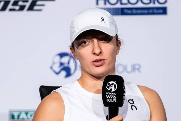 Iga Swiatek interview World Ranking 1 Porsche Tennis Grand Prix GP Stuttgart 2023, Billie Jean King Cup, Porsche Arena, 18 04 2023 Porsche Tennis Grand Prix GP Stuttgart 2023 Porsche Arena, 18 04 2023 Stuttgart, Germany Copyright: xEibner-Pressefoto RogerxBuerkex EP_EER