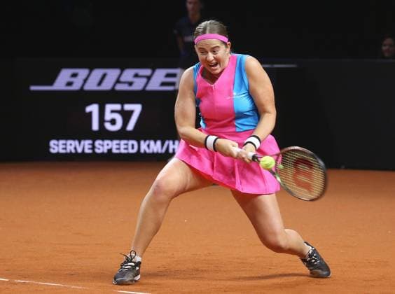 18 04 2023, Germany, Stuttgart, Porsche Tennis Grand Prix 2023, Jelena Ostapenko LAT