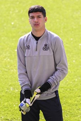 Union s goalkeeper Imad Fellous pictured during a training session of Belgian soccer team Royale Union Saint-Gilloise, Wednesday 19 April 2023 in Anderlecht stadium. Union is preparing for tomorrow s game against German Bayer 04 Leverkusen, the return leg of the quarterfinals of the UEFA Europa League competition. First leg ended on a draw 1-1 result. LAURIExDIEFFEMBACQ  x65339825x