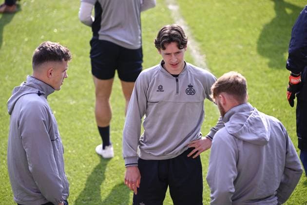 Union s Casper Terho pictured during a training session of Belgian soccer team Royale Union Saint-Gilloise, Wednesday 19 April 2023 in Anderlecht stadium. Union is preparing for tomorrow s game against German Bayer 04 Leverkusen, the return leg of the quarterfinals of the UEFA Europa League competition. First leg ended on a draw 1-1 result. LAURIExDIEFFEMBACQ  x65340564x