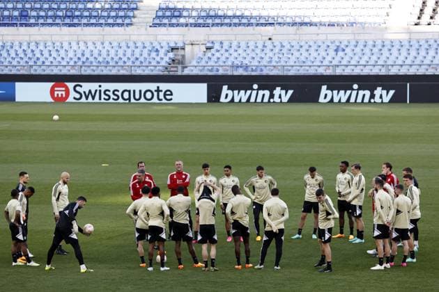 ROME - Players of Feyenoord during the training session ahead of the UEFA Europa League quarter final against AS Roma at the Rome Olympic Stadium on April 19, 2023 in Rome, Italy. ANP MAURICE VAN STONE UEFA Europa League 2022 2023 xVIxANPxSportx xxANPxIVx 467419924 originalFilename: 467419924.jpg