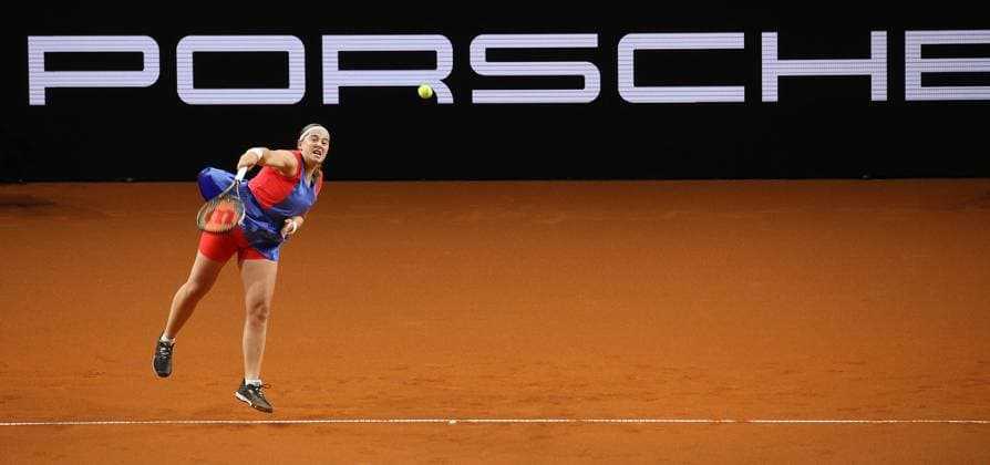 19 04 2023, Germany, Stuttgart, Porsche Tennis Grand Prix 2023, Jelena Ostapenko