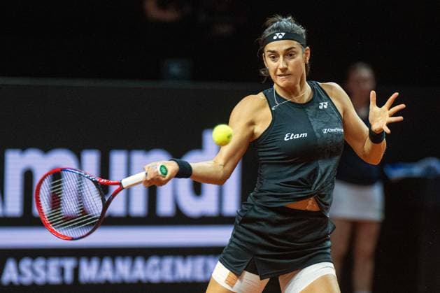 Caroline Garcia FRA Germany, Stuttgart, 20 04 2023, Tennis, Porsche Tennis Grand Prix, 2023, 2 Round, Tatjana Marie GER Caroline Garcia FRA , Porsche Arena Foto A2 Bildagentur Peter Hartenfelser