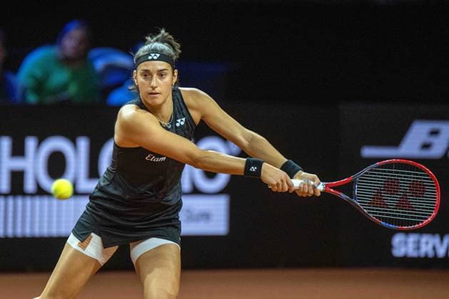Caroline Garcia FRA Germany, Stuttgart, 20 04 2023, Tennis, Porsche Tennis Grand Prix, 2023, 2 Round, Tatjana Marie GER Caroline Garcia FRA , Porsche Arena Foto A2 Bildagentur Peter Hartenfelser