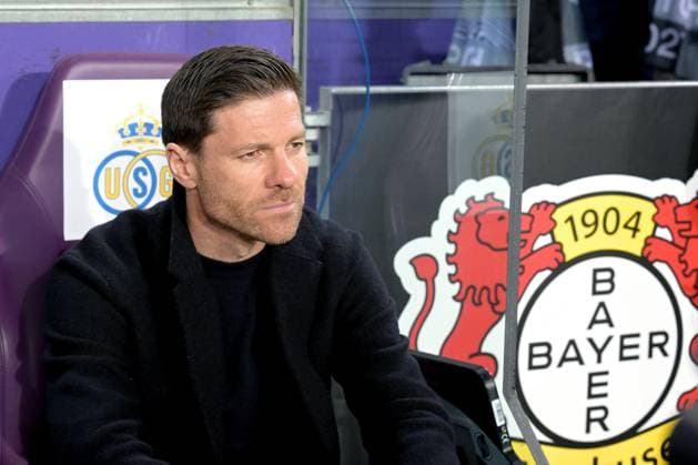 BRUSSELS - Bayer 04 Leverkusen trainer coach Xabi Alonso ahead of the UEFA Europa League quarterfinal match between Union Sint Gillis and Bayer 04 Leverkusen at Lotto Park stadium on April 20, 2023 in Brussels, Belgium. AP Dutch Height UEFA Europa Europa League - Quarter-final, 2nd Leg 2022 2023 xVIxANPxSportx xGerritxvanxKeulenxIVx 467495231 originalFilename: 467495231.jpg