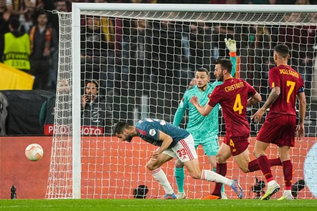 UEFA Europa League quarter final: AS Roma v Feyenoord Rome - David Hancko of Feyenoord during the match between AS Roma v Feyenoord at Stadio Olympico on 20 April 2023 in Rome, Italy. Copyright: xTomxBodex