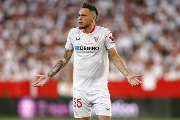 ESP: Sevilla FC Manchester United, ManU UEFA Europa League Lucas Ocampos of Sevilla FC during the UEFA Europa League match, quarter finals, second leg, between Sevilla FC v Manchester United played at Ramon Sanchez Pizjuan Stadium on April 20, 2023 in Sevilla, Spain. kpng Copyright: xAntonioxPozox xPRESSINx PS_230420_003