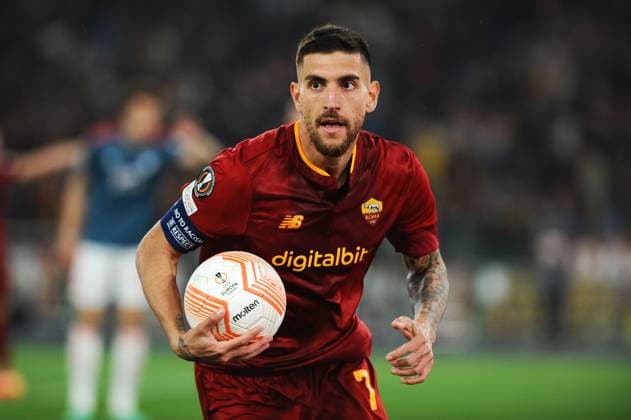 IPP20230420 Football - soccer: UEFA Europa League 2022 2023, A.S. Roma - Feyenoord Rotterdam, Lorenzo Pellegrini. (Verwendung nur in Deutschland - GERMANY ONLY) *** IPP20230420 Football soccer UEFA Europa League 2022 2023, A S Roma Feyenoord Rotterdam, Lorenzo Pellegrini Use only in Germany GERMANY ONLY 