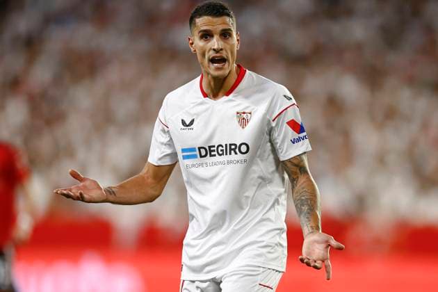 ESP: Sevilla FC Manchester United, ManU UEFA Europa League Erik Lamela of Sevilla FC during the UEFA Europa League match, quarter finals, second leg, between Sevilla FC v Manchester United played at Ramon Sanchez Pizjuan Stadium on April 20, 2023 in Sevilla, Spain. kpng Copyright: xAntonioxPozox xPRESSINx PS_230420_010