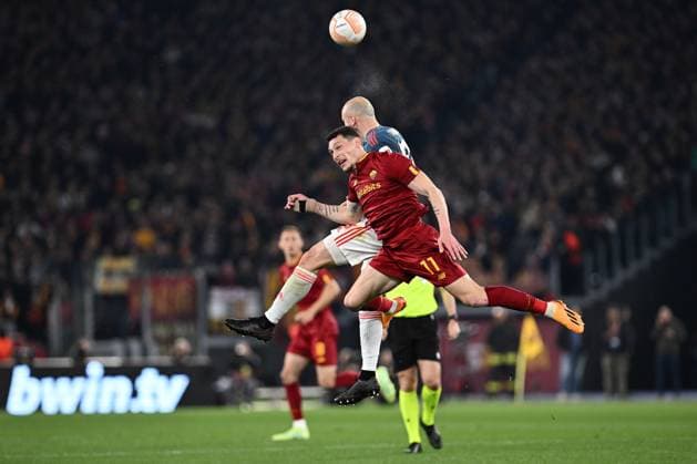 Andrea Belotti of AS Roma during the UEFA Europa League match between AS Roma and Feyenoord at Stadio Olimpico on April 20, 2023 in Rome, Italy.  Copyright: xGennaroxMasi LiveMediax xipa-agex xLivexMediax 0 IPA_IPA37435124