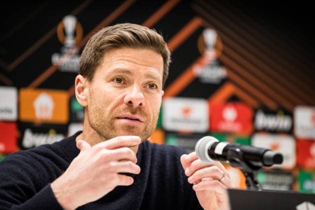 UEFA Europa League Quarterfinal Royale Union Saint Gilloise Bayer 04 Leverkusen Xabi Alonso coach Bayer 04 Leverkusen in the press conference UEFA Europa League Quarterfinal Royale Union Saint Gilloise Bayer 04 Leverkusen, Brussels, Anderlecht Stadium Copyright: xBEAUTIFULxSPORTS Wunderlx