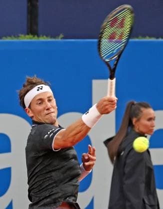 Barcelona Open Banc Sabadell 2023 - Day Four Casper Ruud during the match against Francisco Cerundolo, corresponding to the day 4 of the Barcelona Open Banc Sabadell, 70th Conde de Godo Trophy, in Barcelona, on 20th April 2023. Barcelona Barcelona Spain Copyright: xUrbanandsportx originalFilename:urbanandsport-barcelon230420_npaZW
