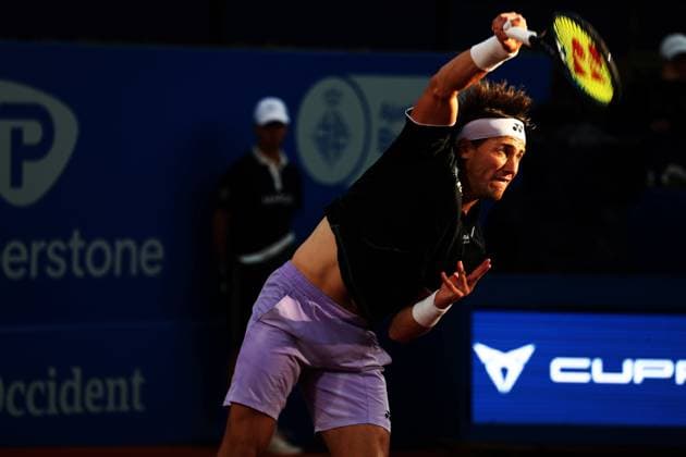 Barcelona Open Banc Sabadell 2023 - Day Four Casper Ruud during the match against Francisco Cerundolo, corresponding to the day 4 of the Barcelona Open Banc Sabadell, 70th Conde de Godo Trophy, in Barcelona, on 20th April 2023. Barcelona Barcelona Spain Copyright: xUrbanandsportx originalFilename:urbanandsport-barcelon230420_npg90