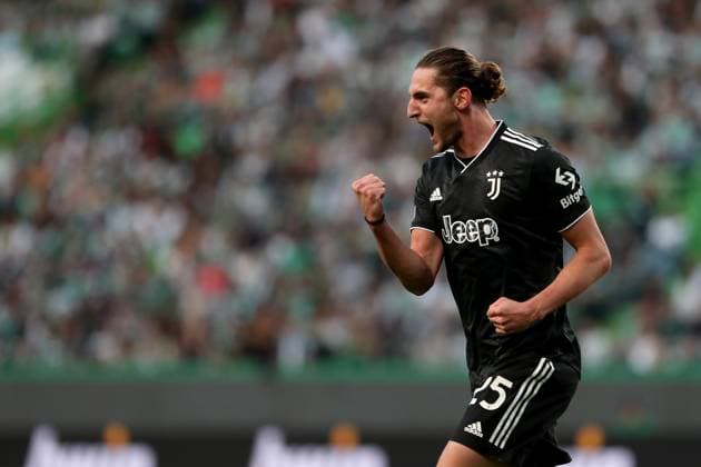 April 20, 2023, Lisbon, Portugal: ADRIEN RABIOT Of Juventus celebrates after scoring a goal during the UEFA Europa League quarterfinal second leg match between Sporting CP and Juventus FC at Alvalade stadium. Lisbon Portugal - ZUMAf123 20230420_zap_f123_001 Copyright: xPedroxFiuzax