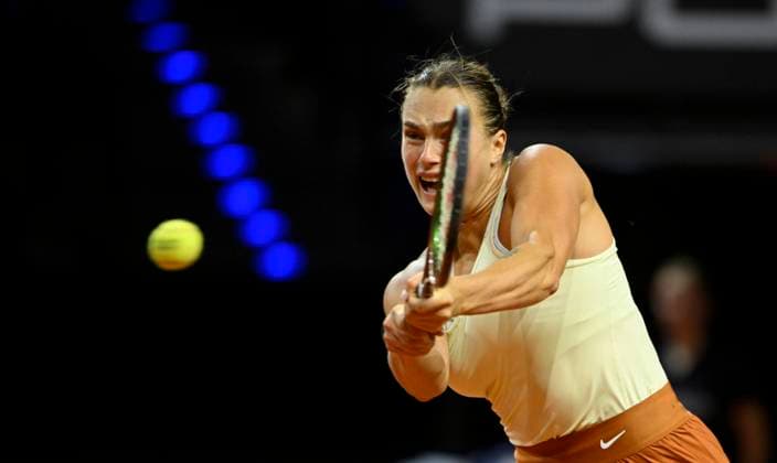 Aryna Sabalenka BLR Action Tennis Women Porsche Cup Porsche Tennis Grand Prix GP Stuttgart 2023 Quarterfinals Porsche Arena 21 04 2022 DFL REGULATIONS PROHIBIT ANY USE OF PHOTOGRAPHS AS IMAGE SEQUENCES AND OR QUASI VIDEO Porsche Tennis Grand Prix GP Stuttgart 2023