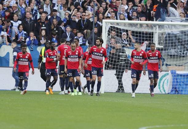 RECORD DATE NOT STATED Joie Jonathan David (Lille) Football : Auxerre vs Lille - Ligue 1 - 22 04 2023 StephanieGrossetete Panoramic 