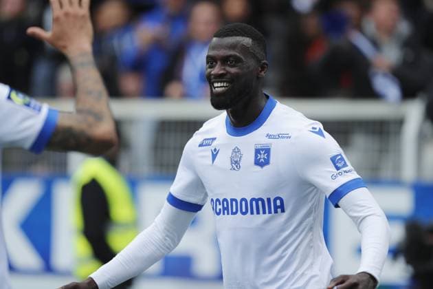 RECORD DATE NOT STATED (Auxerre) Joie Mbaye Niang Football : Auxerre vs Lille - Ligue 1 - 22 04 2023 StephanieGrossetete Panoramic 