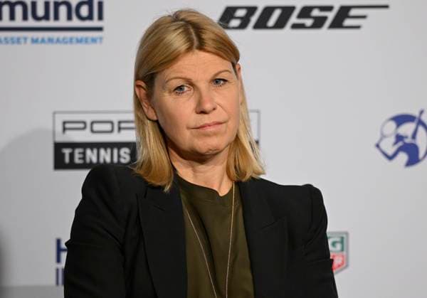 Press Conference PK with Sport Director Anke Huber Tennis Women Porsche Cup Porsche Tennis Grand Prix GP Stuttgart 2023 Final Porsche Arena 23 04 2022 DFL REGULATIONS PROHIBIT ANY USE OF PHOTOGRAPHS AS IMAGE SEQUENCES AND OR QUASI VIDEO Porsche Tennis Grand Prix GP Stuttgart 2023