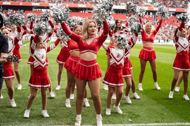 GER, 1 FFBL, 1 FC Koeln vs Eintracht Frankfurt 23 04 2023, RheinEnergieSTADION, Koeln, GER, 1 FFBL, 1 FC Koeln vs Eintracht Frankfurt in picture picture shows cheerleaders of 1 FC Koeln before the game nordphotoxGmbHx xChristianxSchulze nph000300
