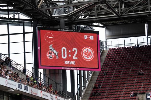 GER, 1 FFBL, 1 FC Koeln vs Eintracht Frankfurt 23 04 2023, RheinEnergieSTADION, Koeln, GER, 1 FFBL, 1 FC Koeln vs Eintracht Frankfurt in picture shows final result nordphotoxGmbHx xChristianxSchulze nph000300