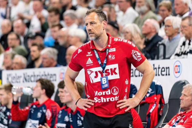 Maik Machulla SG Flensburg Handewitt, coach THW Kiel vs SG Flensburg Handewitt, handball, Bundesliga, matchday 27, season 2022 2023, 23 04 2023 Press photo Marcel von Fehrn THW Kiel vs SG Flensburg Handewitt, handball, Bundesliga, matchday 27, season 2022 2023, 23 04 2023 Kiel. Copyright: xEibner-Pressefoto MarcelxvonxFehrnx EP_EER