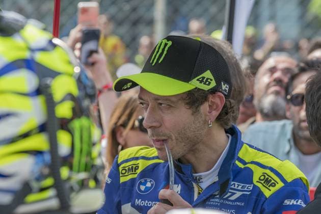Sport Themen der Woche KW16 Sport Bilder des Tages April 23, 2023, Monza, Italy: Monza, Italy, Monza, April 23, 2023, Valentino Rossi - GT World Challenge Monza 2023 during Fanatec GT World Challenge Europe Powered by AWS - 2023 MONZA - Grand Tourism. Grand Tourism - Fanatec GT World Challenge Europe Powered by AWS - 2023 MONZA , Monza, Italy  - ZUMAl164 20230423_zsa_l164_1009 Copyright: xAlessioxMazzoccox
