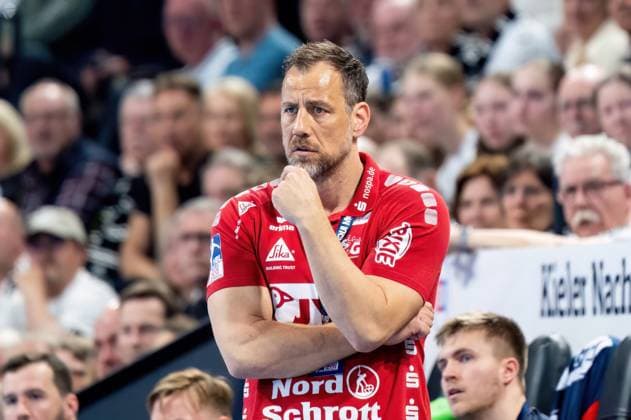Maik Machulla SG Flensburg Handewitt, coach THW Kiel vs SG Flensburg Handewitt, handball, Bundesliga, match day 27, season 2022 2023, 23 04 2023 Press photo Marcel von Fehrn THW Kiel vs SG Flensburg Handewitt, handball, Bundesliga, match day 27, season 2022 2023, 23 04 2023 Kiel. Copyright: xEibner-Pressefoto MarcelxvonxFehrnx EP_EER